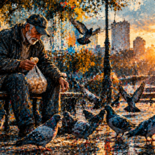 Amanhecer Entre Pombos e Memórias